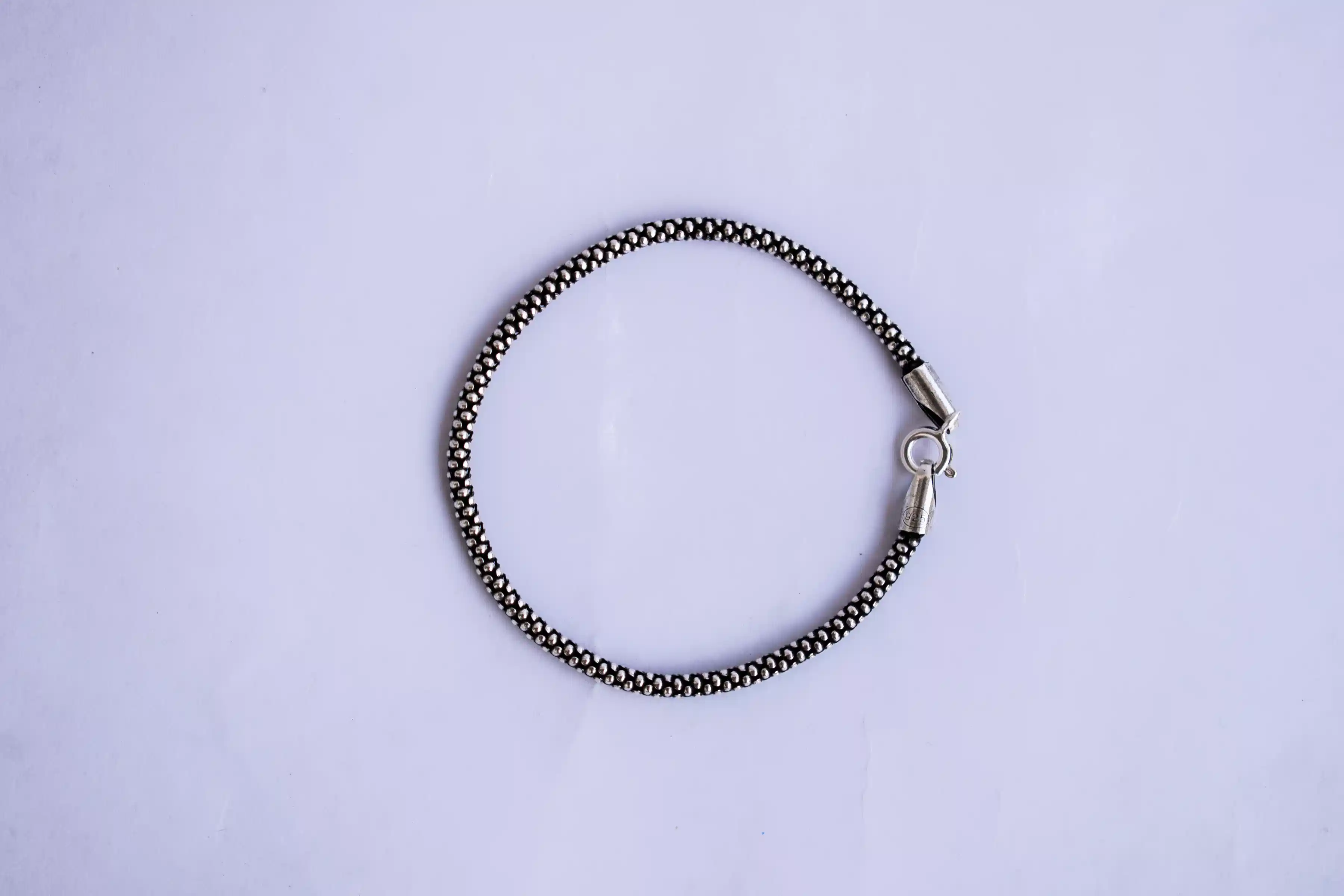 Noir Beadline – Pure 925 Silver Braceletsilv